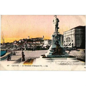 No. 61 CANNES.- Le Monument d'Edouard VII- Cannes, France Postcard